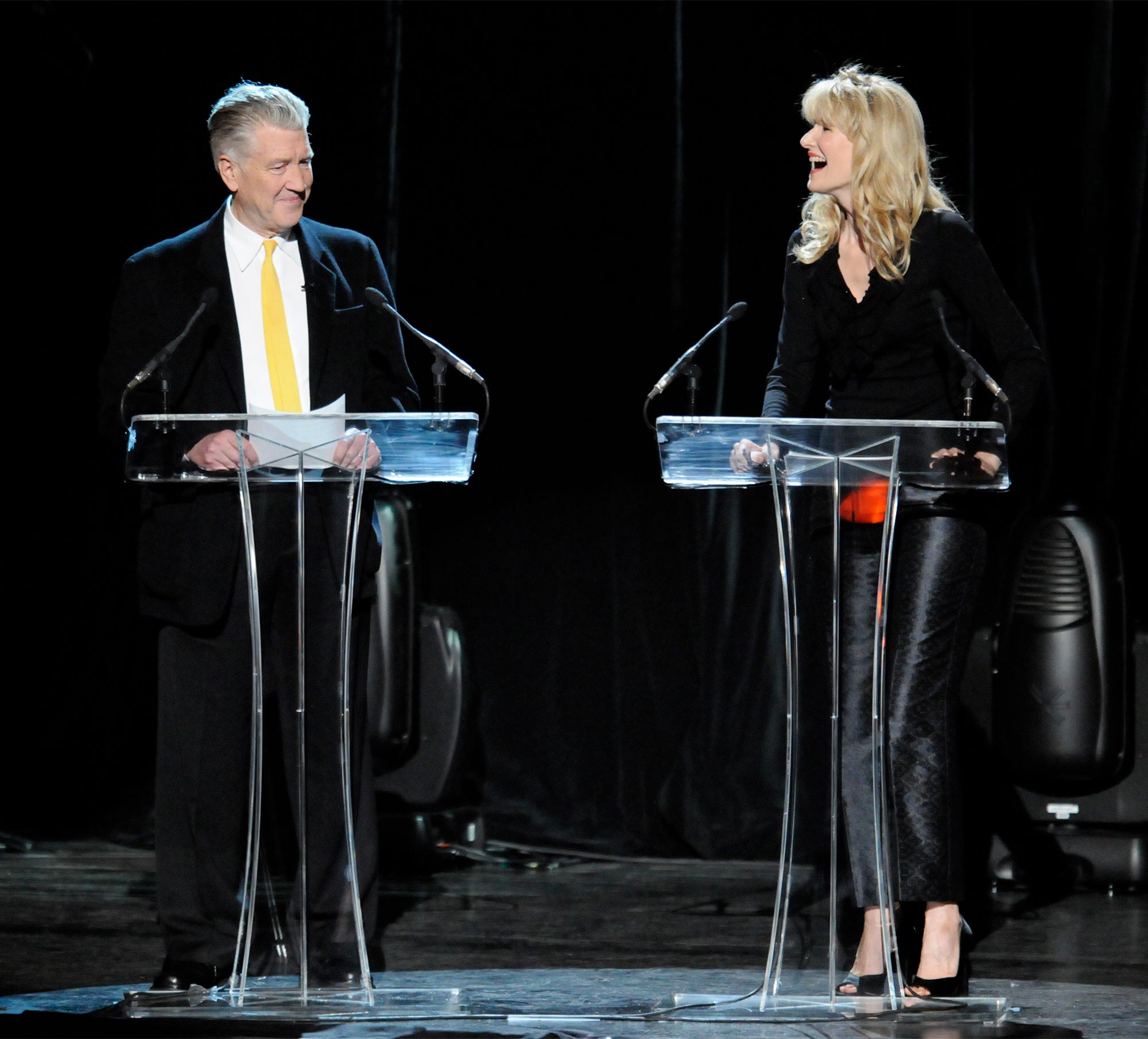 David Lynch and Laura Dern Speak at a David Lynch Foundation Event